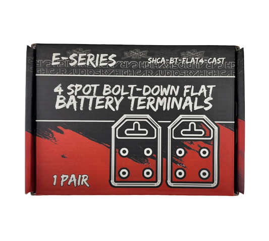 Sky High Car Audio Cast Aluminum Flat 4 Spot Aluminum Battery Terminals