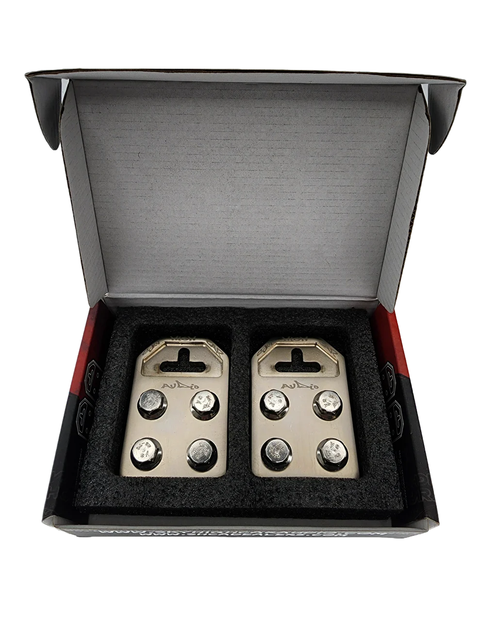 Sky High Car Audio Cast Aluminum Flat 4 Spot Aluminum Battery Terminals