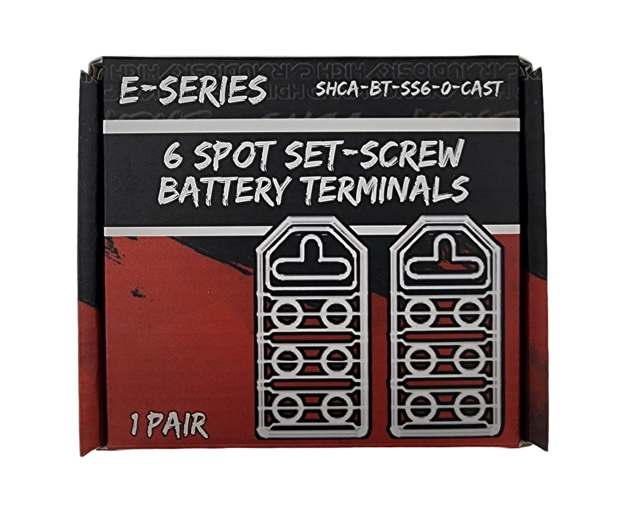 Sky High Car Audio (6) 1/0 Battery Terminals Cast Aluminum
