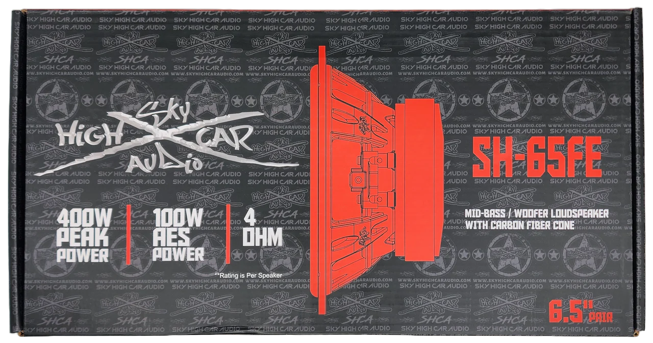 Sky High Car Audio SH-65FE 6.5" Mid Woofer Pair w/ Carbon Fiber Cone