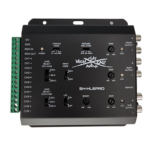 Sky High Car Audio 6 Channel Hi To Low Converter with Remote Bass Control