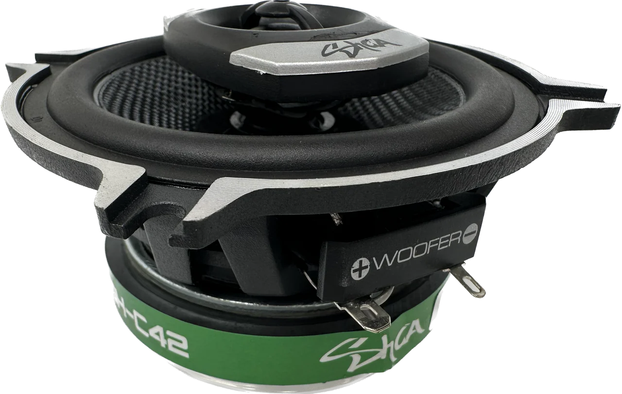 SHCA - C42 4" 2-way Coaxial Speakers (Pair) With Glass Fiber Cone and Pivoting Tweeter