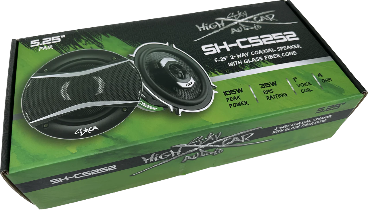 SHCA - C525 5.25" 2-way Coaxial Speakers (Pair) With Glass Fiber Cone