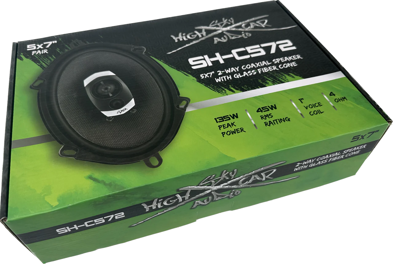 SHCA - C572 5x7" 2-way Coaxial Speakers (Pair) With Glass Fiber Cone