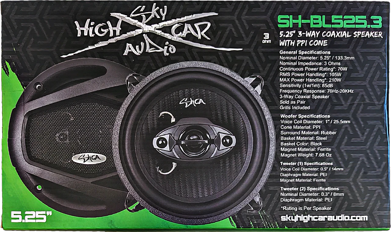 Sky High Car Audio BL525.3 5.25" Coaxial 3 Ohms