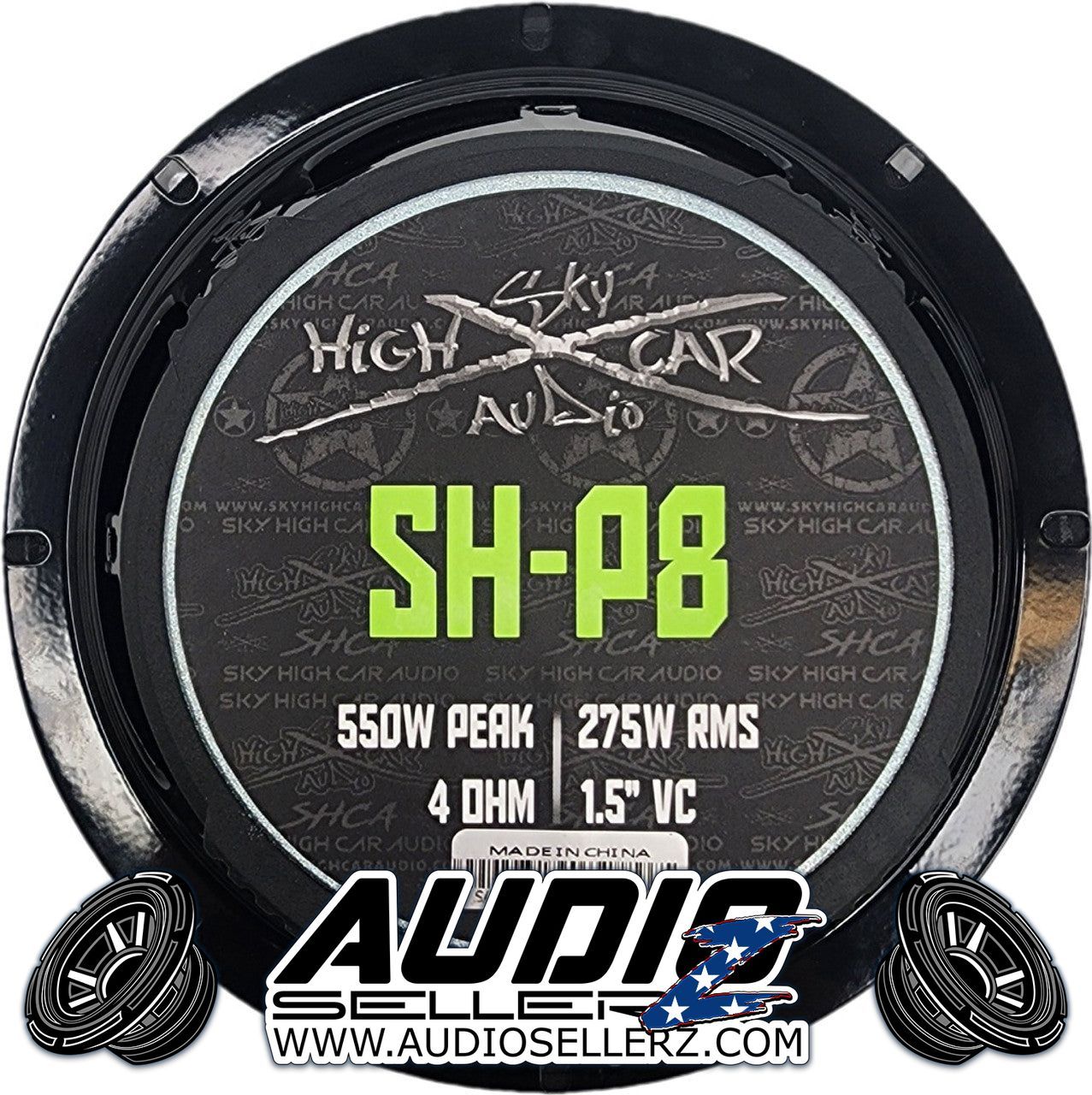 Sky High Car Audio SH-P8 8” COAXIAL MID-RANGE LOUDSPEAKER WITH 1" BULLET TWEETER