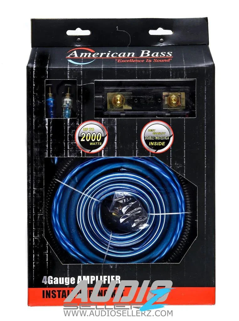 American Bass 4 Gauge Amp Kit (CCA)