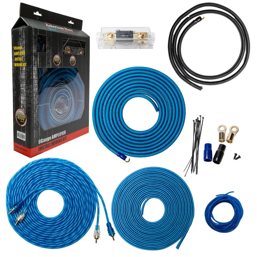 American Bass 4 Gauge Amp Kit (CCA)