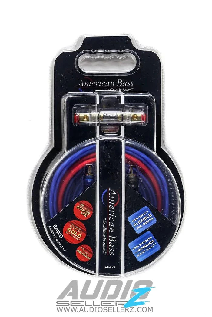American Bass 8 Gauge Amp Kit (CCA)