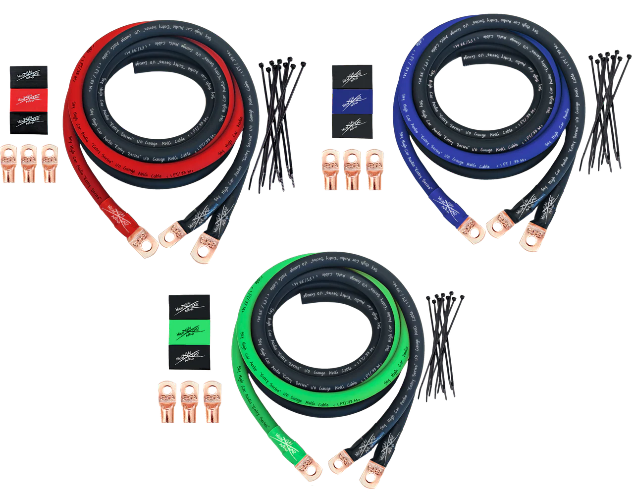 Sky High Car Audio E-Series 1/0 CCA Big 3 Upgrade Kit - Audio Sellerz