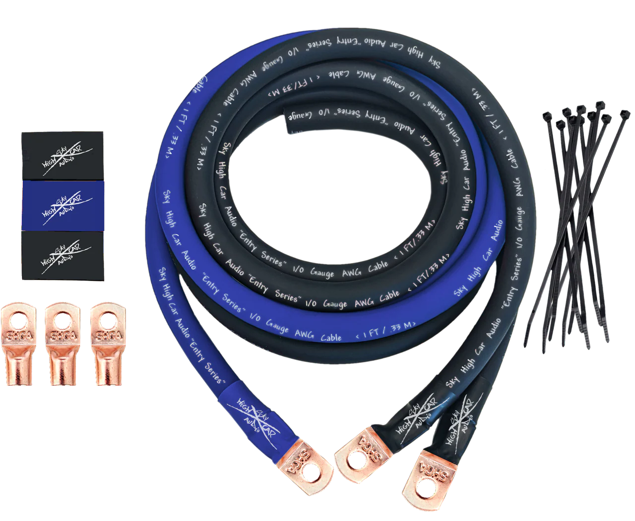 Sky High Car Audio E-Series 1/0 CCA Big 3 Upgrade Kit - Audio Sellerz