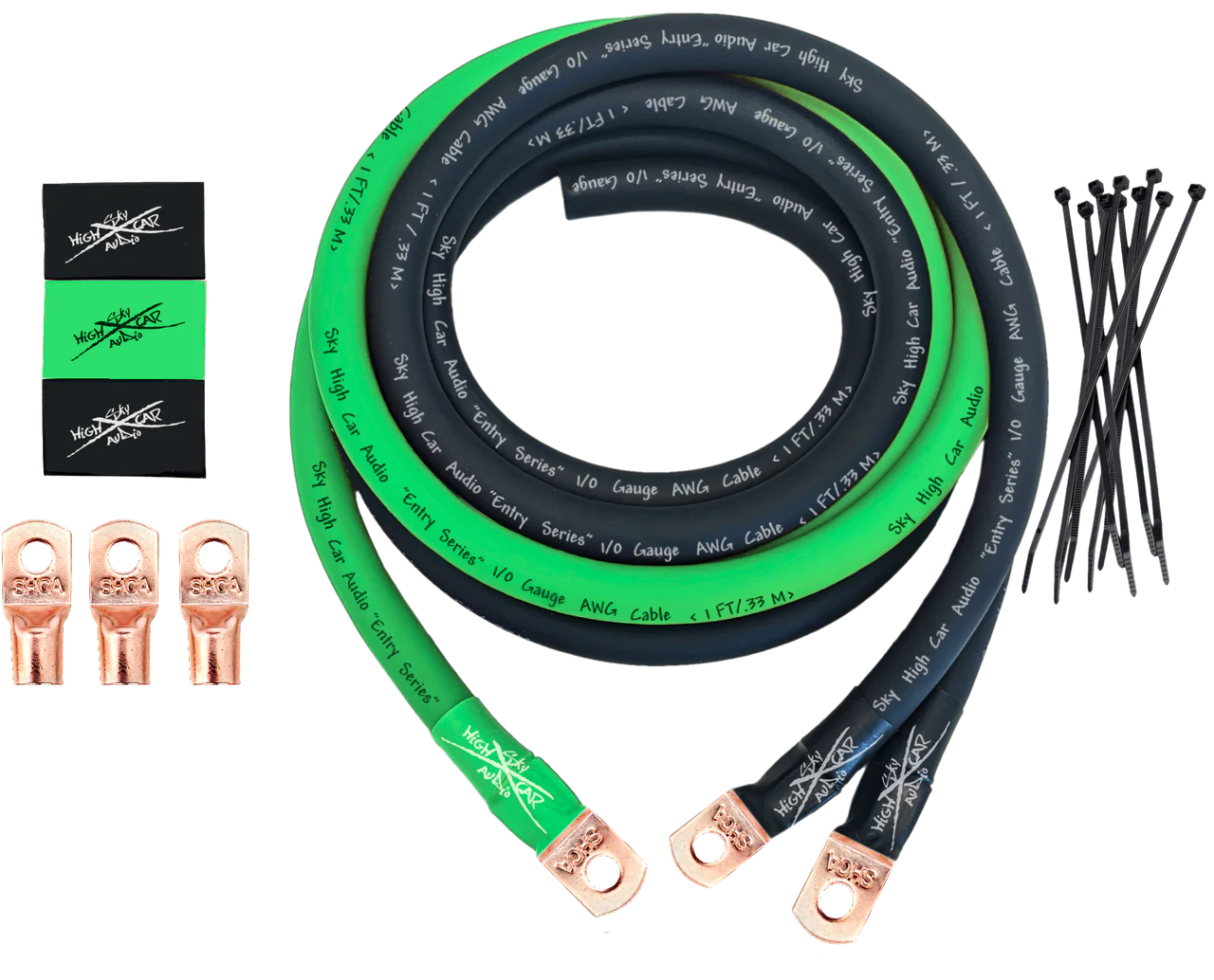 Sky High Car Audio E-Series 1/0 CCA Big 3 Upgrade Kit - Audio Sellerz