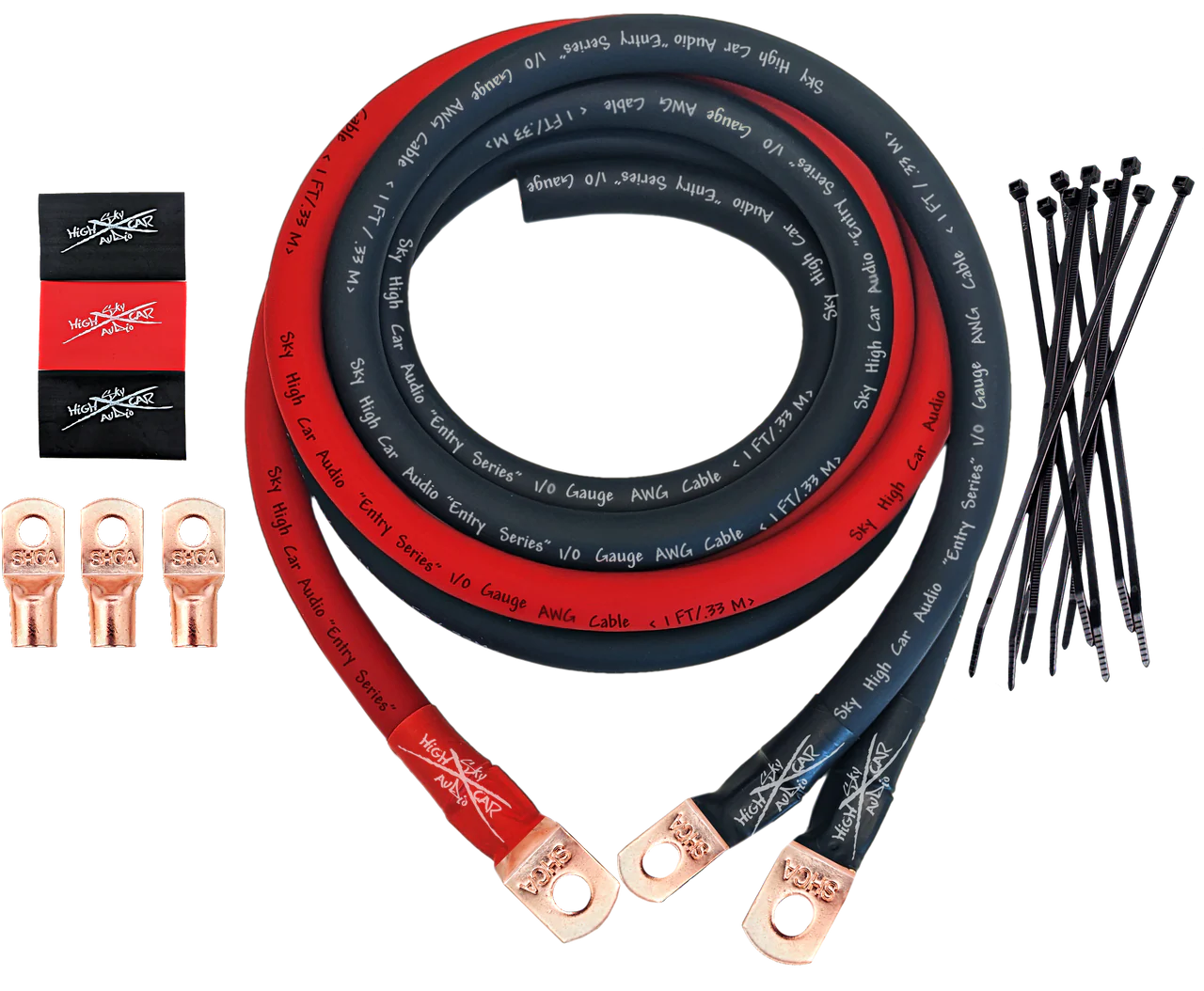 Sky High Car Audio E-Series 1/0 CCA Big 3 Upgrade Kit - Audio Sellerz