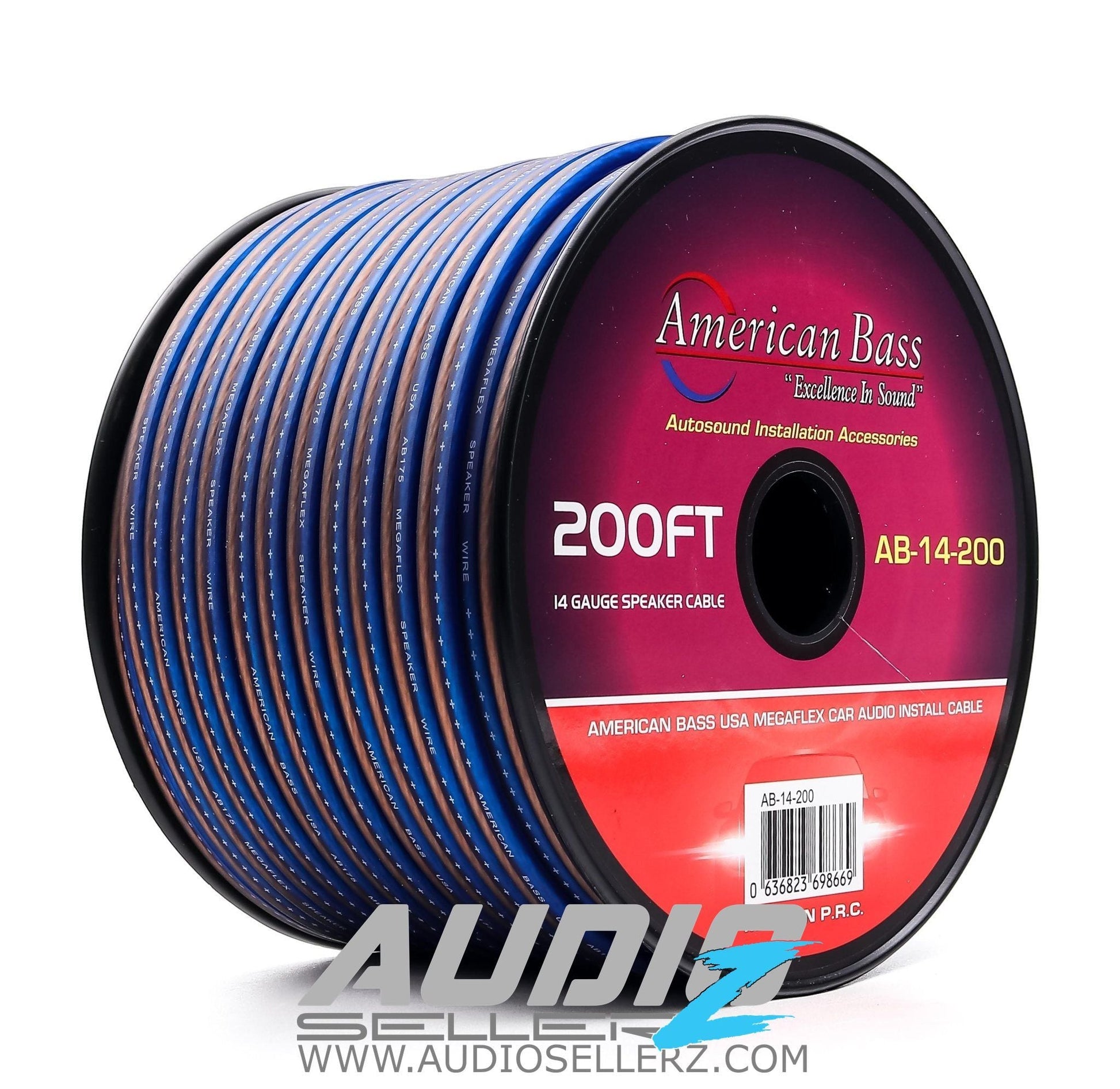 14 Gauge Mega Flex Speaker Wire 200ft Roll - American Bass Audio