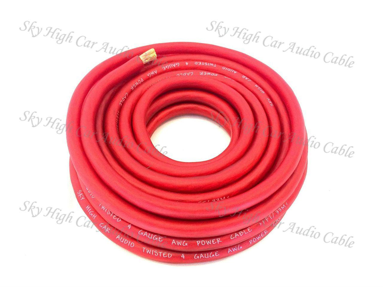 Sky High Car Audio OFC 4 Gauge Power Wire – 100ft Spool - Audio Sellerz