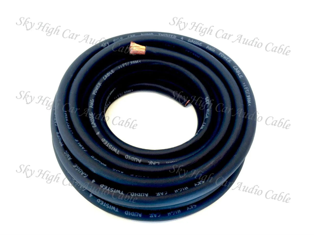 Sky High Car Audio OFC 4 Gauge Power Wire – 100ft Spool - Audio Sellerz