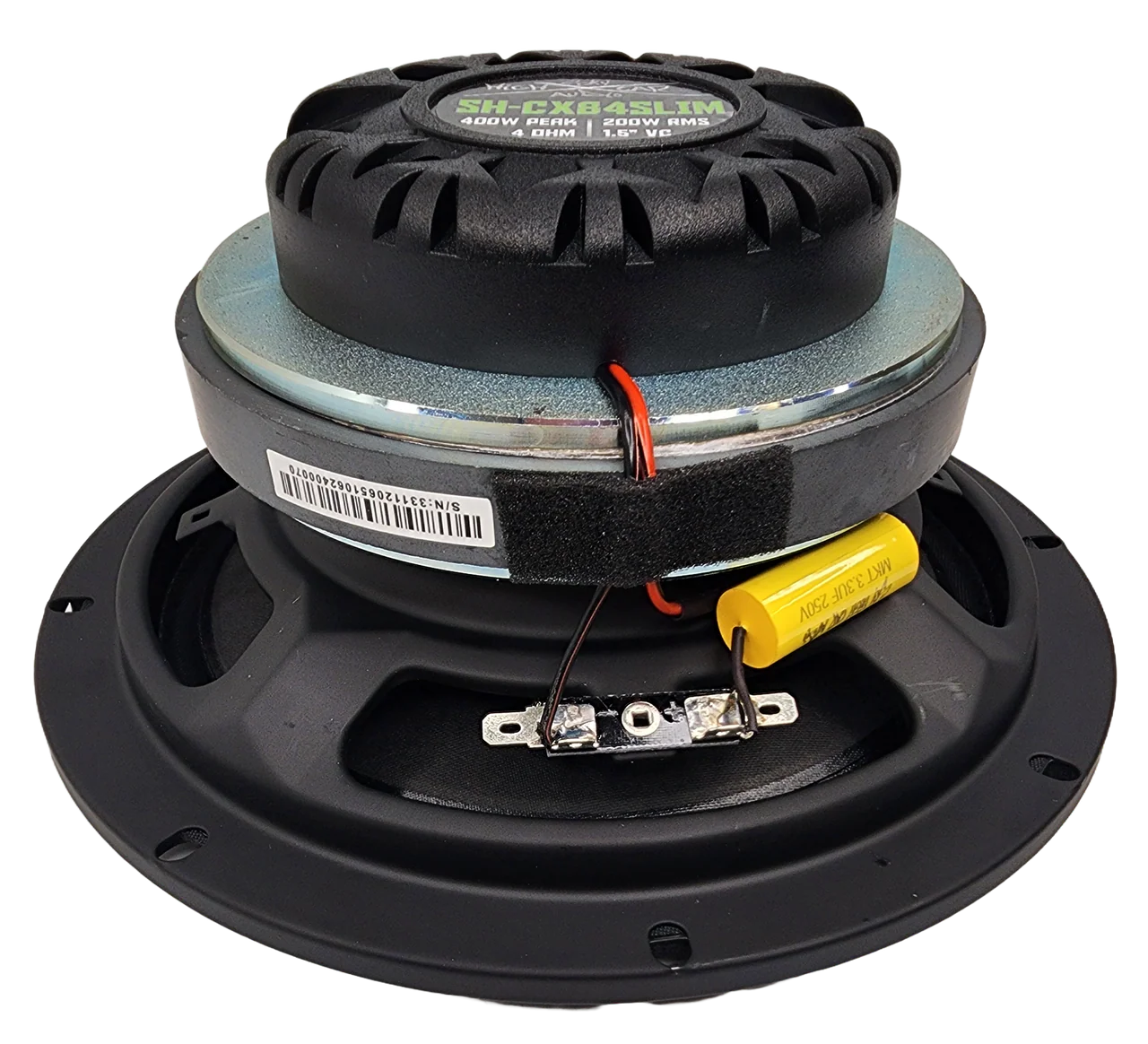 Sky High Car Audio SH-CX84SLIM 8" Slim Coaxial Speaker With Compression Driver Horn