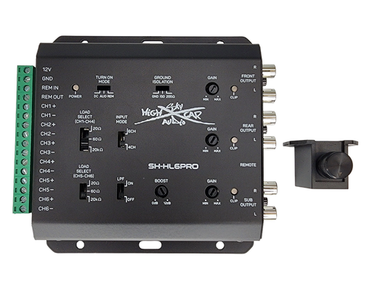 Sky High Car Audio 6 Channel Hi To Low Converter with Remote Bass Control