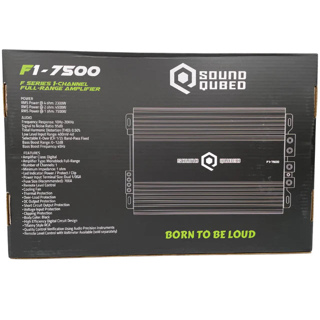 SoundQubed 7500 Watts F1-7500 Full Bridge Mono Block Amplifier