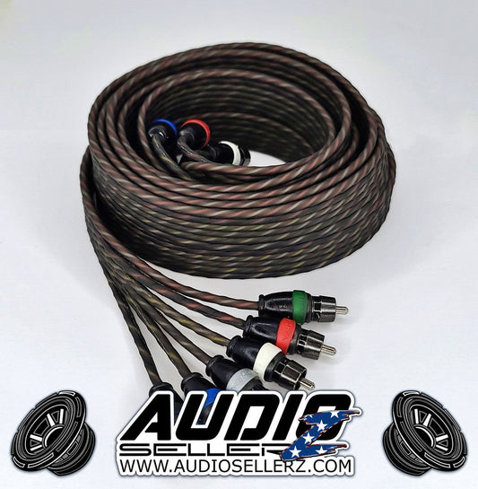 Sky High Car Audio Twisted 6-Channel Twisted RCA 12ft-20ft