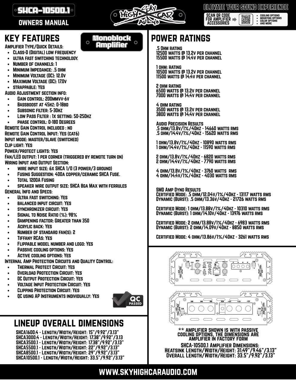 Sky High Car Audio 10500.1 Amplifier