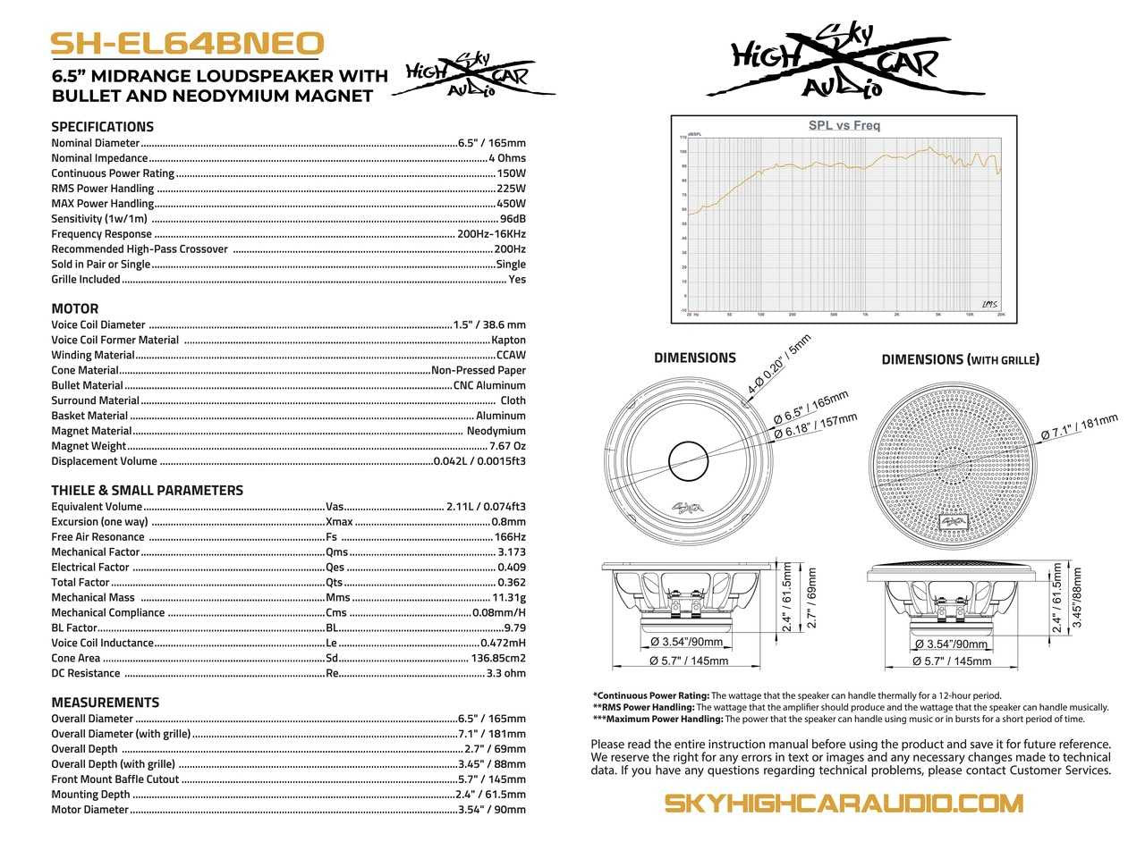 Sky High Car Audio SH-EL64BNEO 6.5" Neodymium Bullet Midrange Speaker