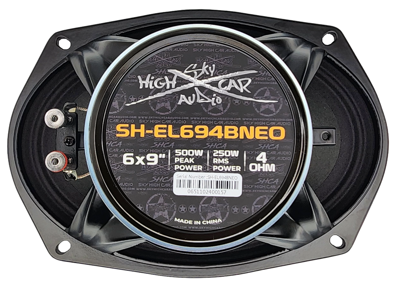 Sky High Car Audio SH-EL694BNEO 6x9” Midrange Loudspeaker with Bullet and Neodymium Magnet