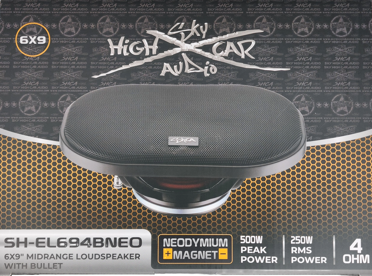 Sky High Car Audio SH-EL694BNEO 6x9” Midrange Loudspeaker with Bullet and Neodymium Magnet