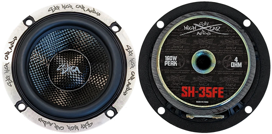 Sky High Car Audio SH-35FE 3.5" Loudspeaker with Carbon Fiber Cone (Pair)