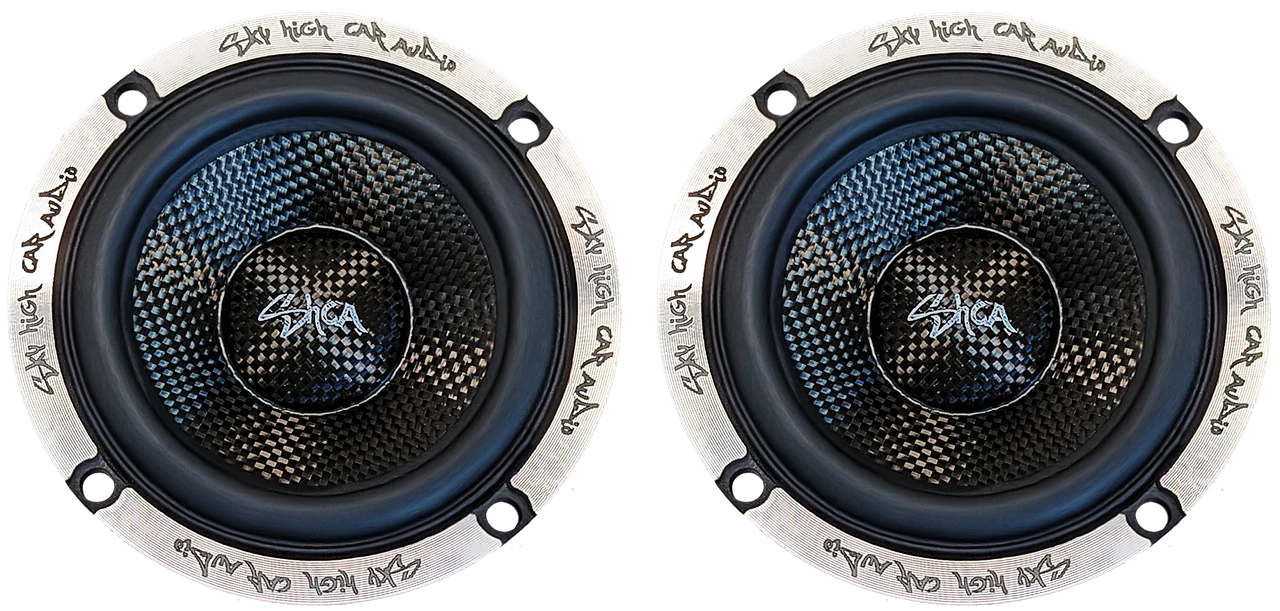 Sky High Car Audio SH-35FE 3.5" Loudspeaker with Carbon Fiber Cone (Pair)