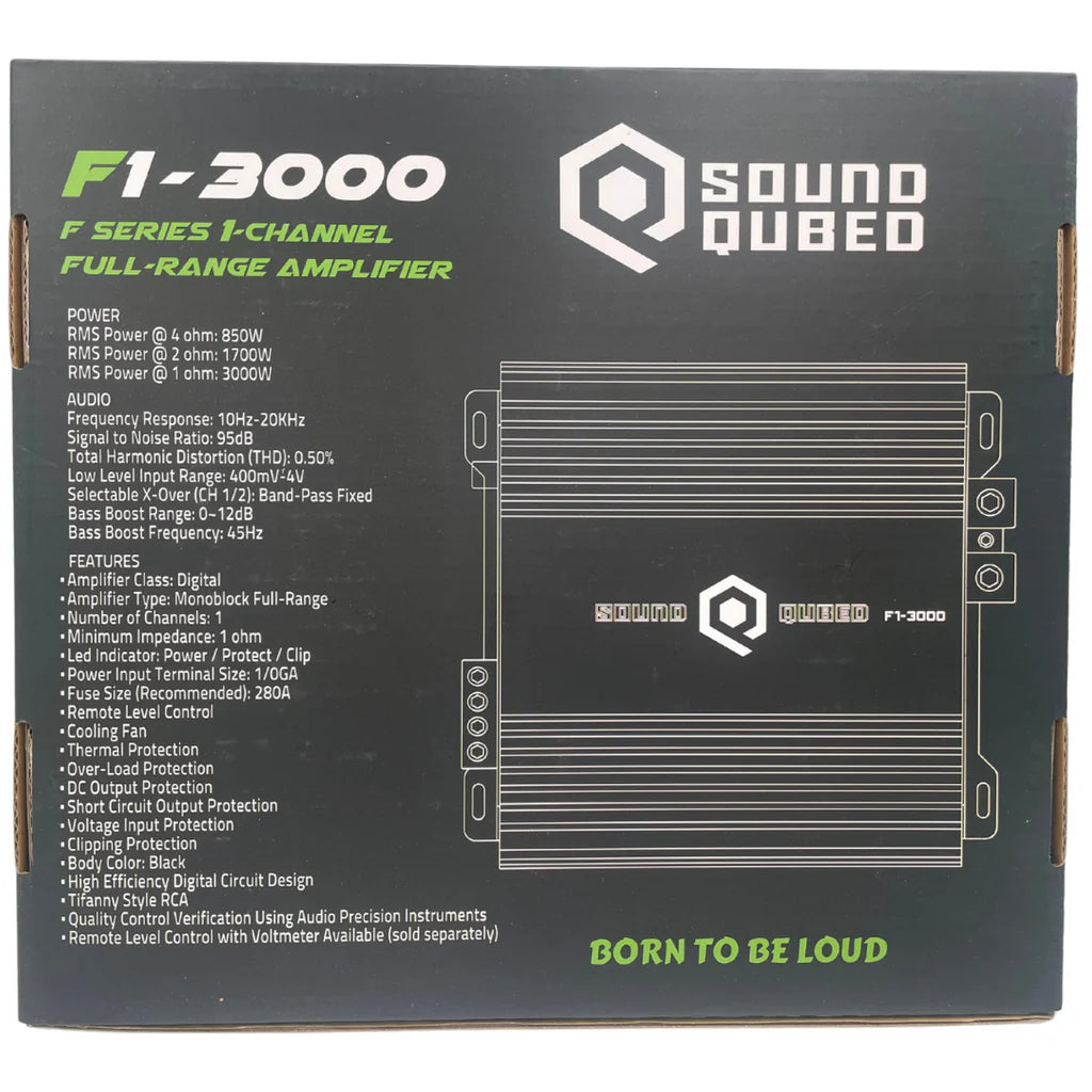 SoundQubed F1-3000 Full Bridge Mono Block Amplifier