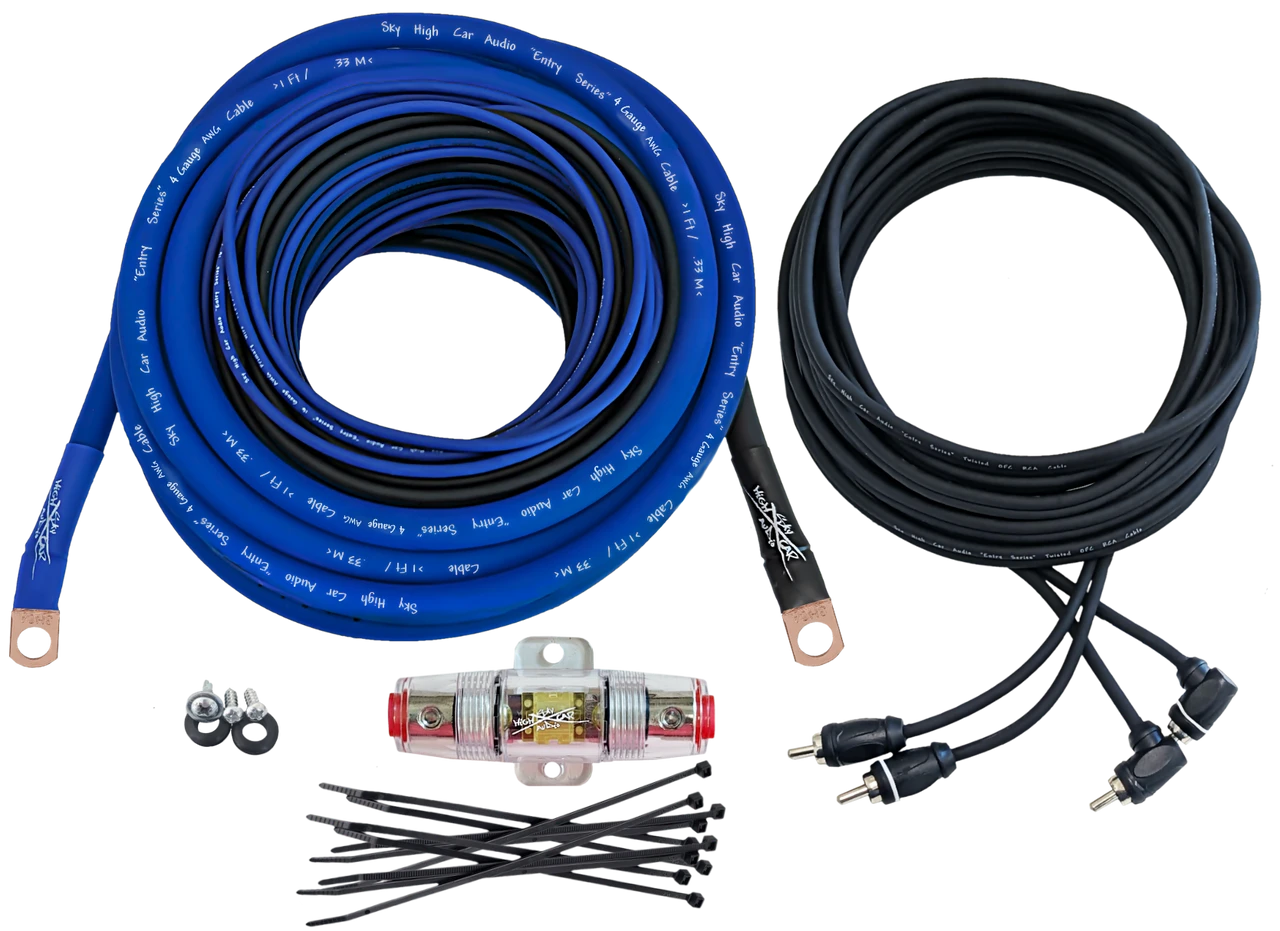 Sky High Car Audio CCA 4 Gauge E-Series Amp Kit