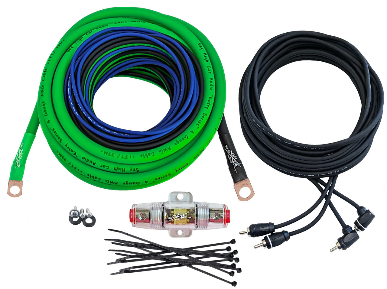 Sky High Car Audio CCA 4 Gauge E-Series Amp Kit