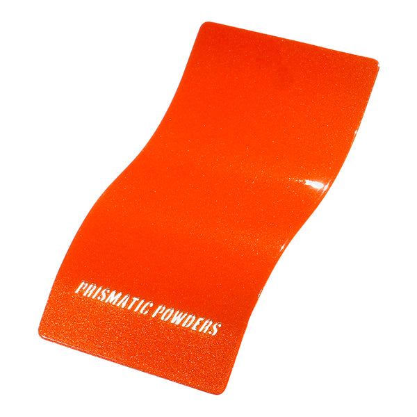Illusion Orange PMS-4620 Top coat PPS-2974 Clear Vision Prismatic Powders powder coat color swatch